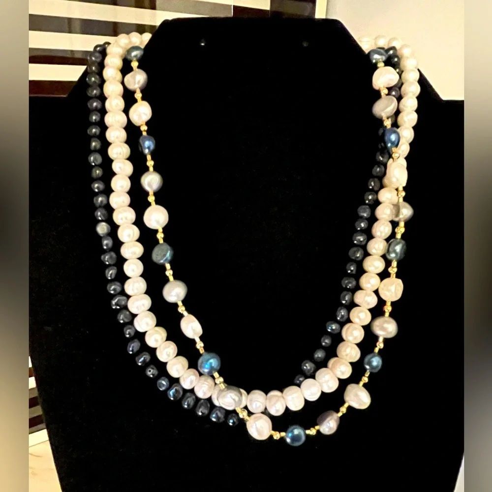 Genuine Freshwater White Pearl Necklace